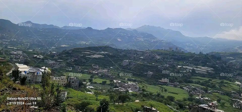 Glory be to God, the magnificent and picturesque view and the natural green trees are a view that is nothing more wonderful than it