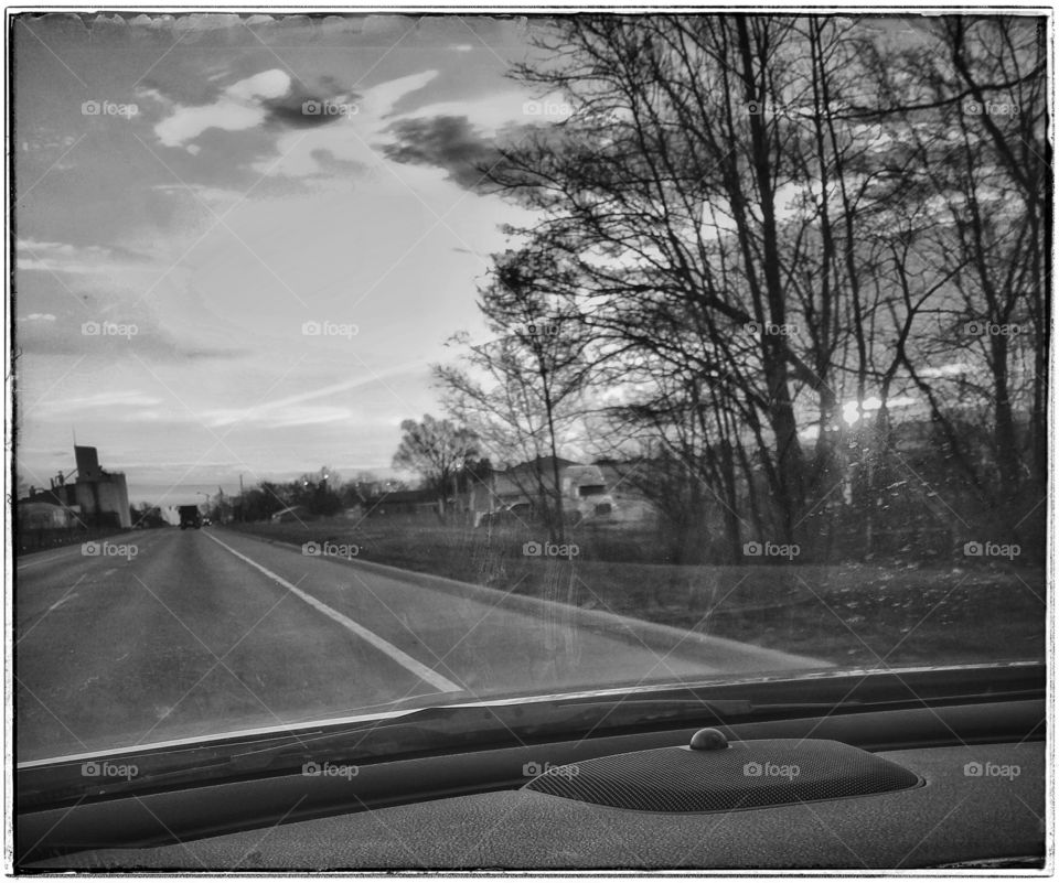 black and white morning