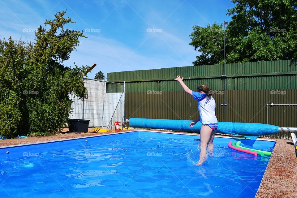 Swimming pool fun. Swimming pool fun in sunny southern Australia. 