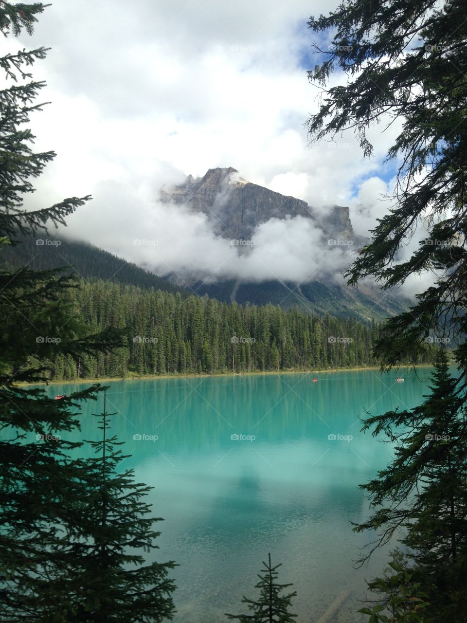 Beautiful view of a idyllic lake