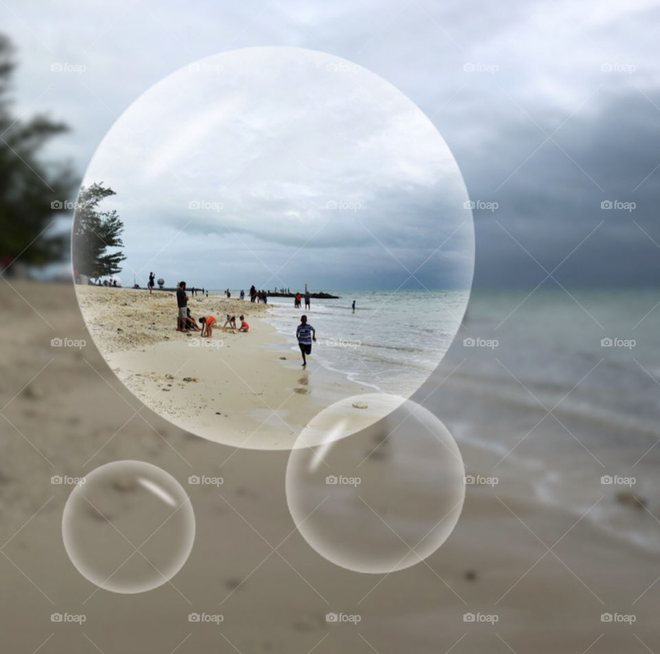 Surrounded by bubble of love 