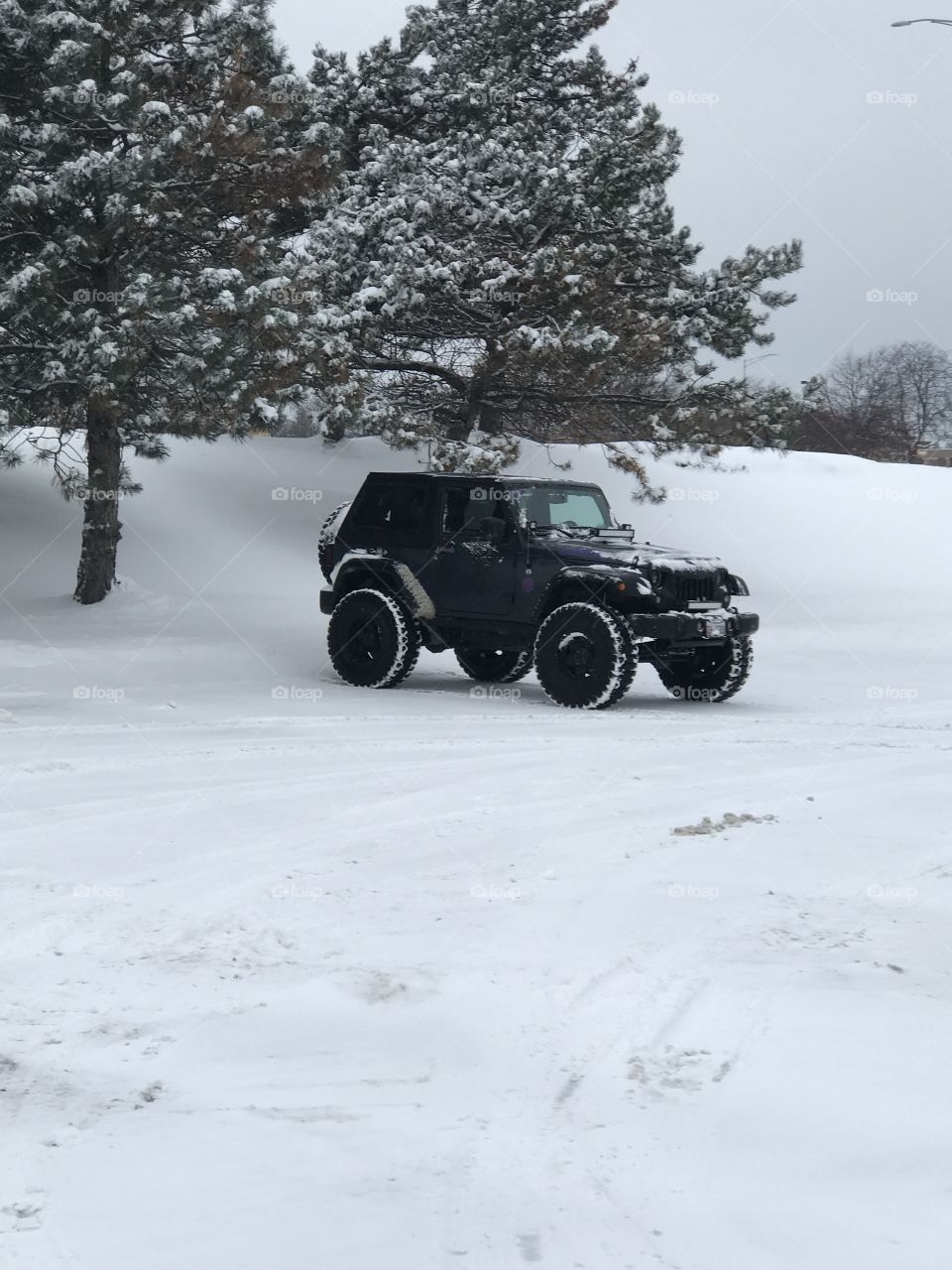 Winter jeep