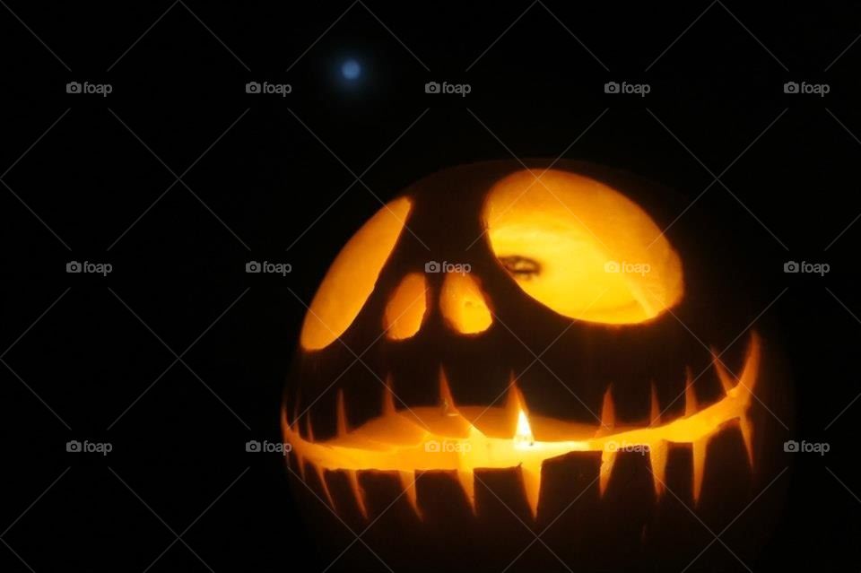 dark pumpkin halloween spooky by l.mcquater