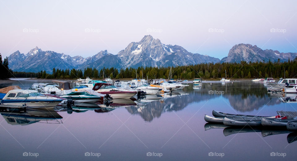 Grand Tetons in the morning 