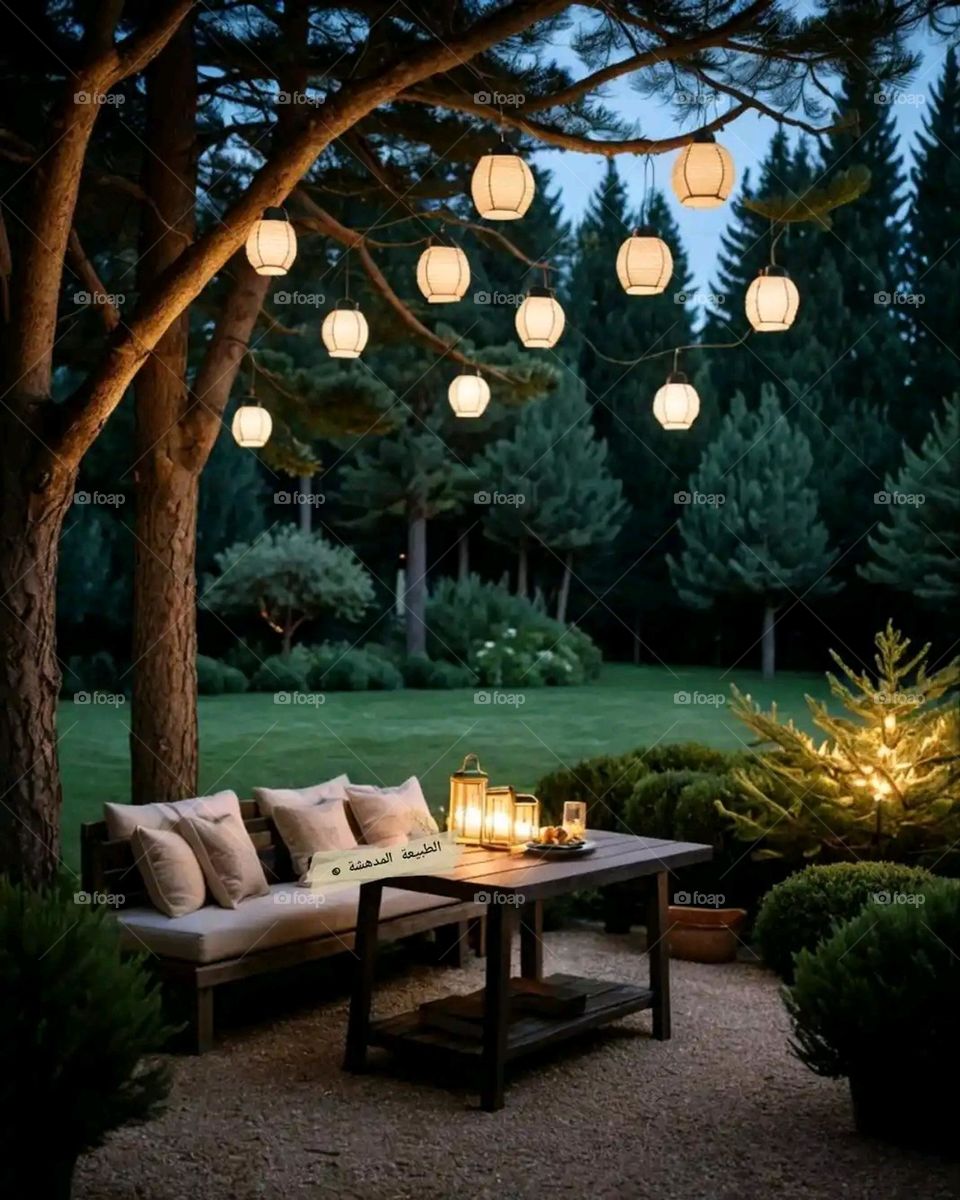 Glory be to God, the magnificent and picturesque view and the natural green trees are a view that is nothing more wonderful than it