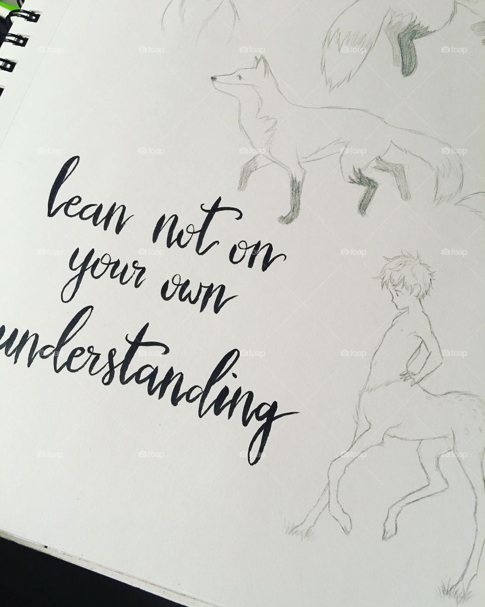 Lean not on your own understanding 