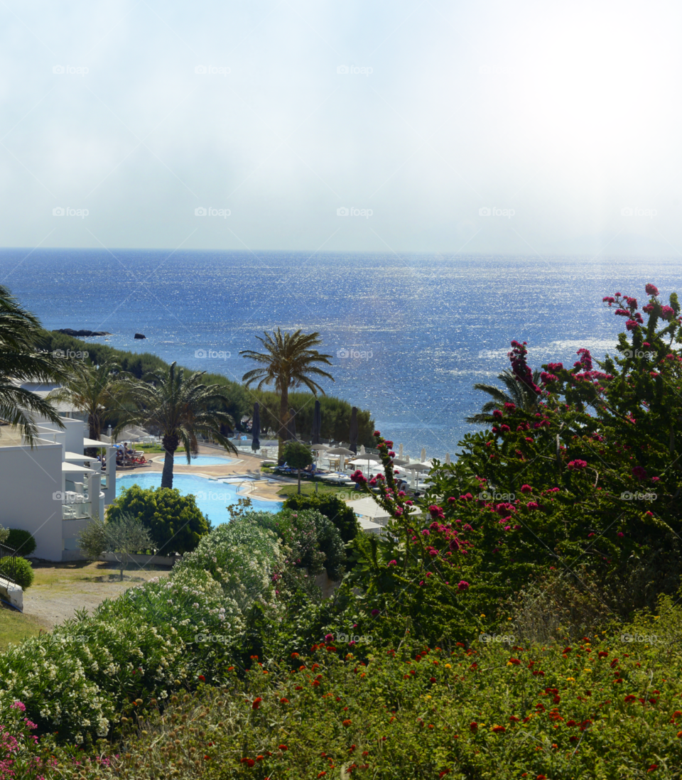 pool and sea view