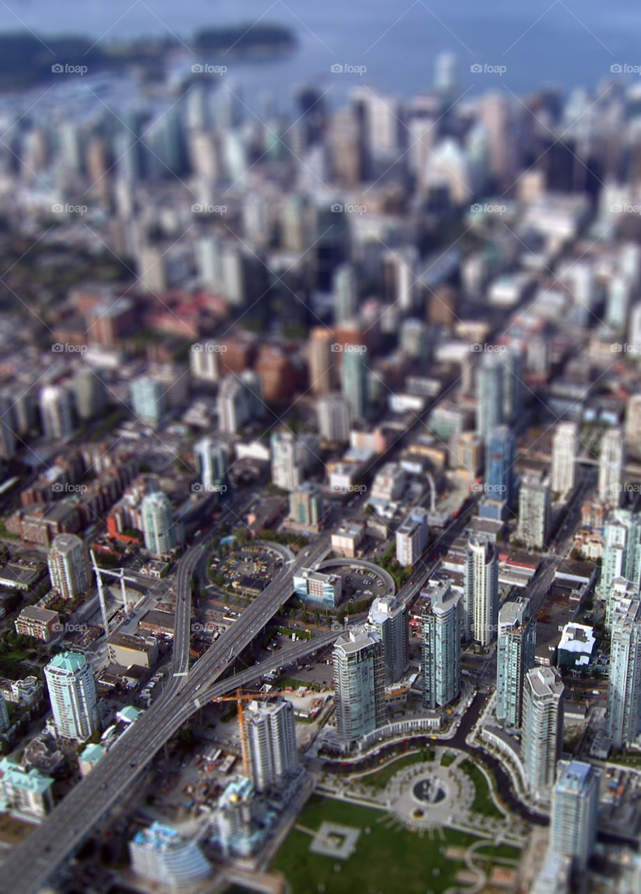 Vancouver downtown aerial view