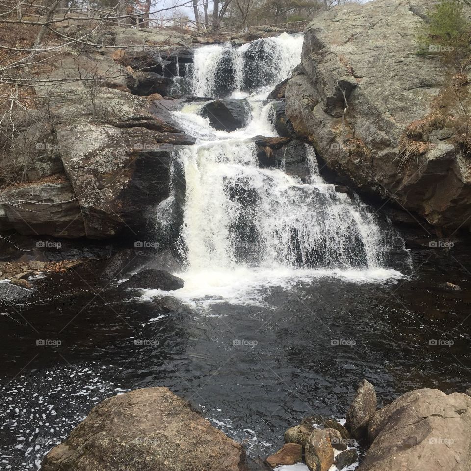 Water, Waterfall, No Person, Stream, River