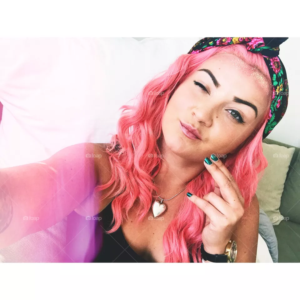 Pink hair