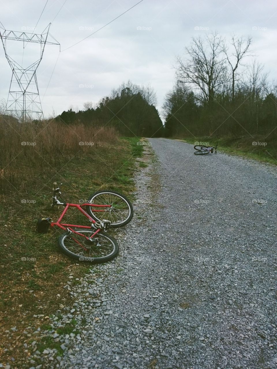 left bicycles