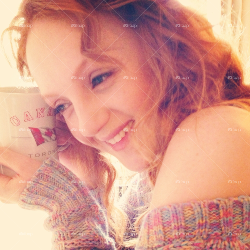 happy woman coffee model by claudeschneider