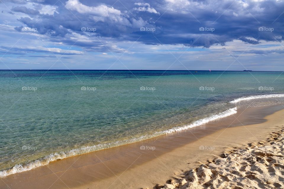Costa rei beach on Sardinia island in Italy