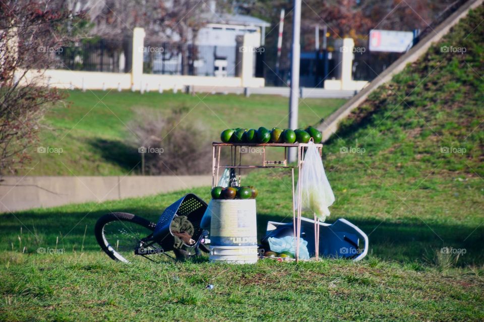 puesto ambulante en bicicleta