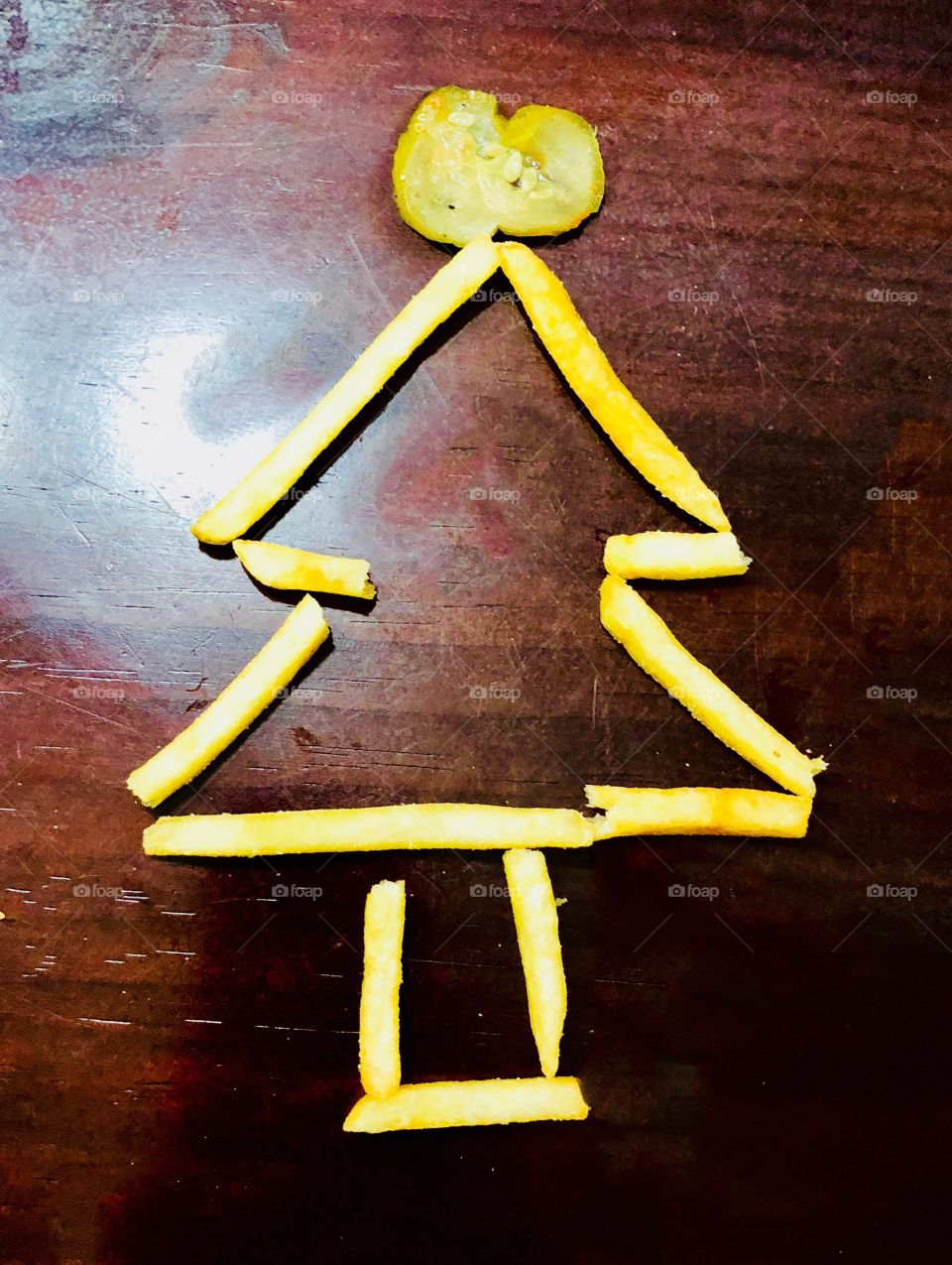 Fry Christmas tree (Christmas day) 
