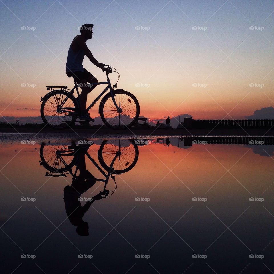 Me and my bike . Me and my bike. Self portrait.