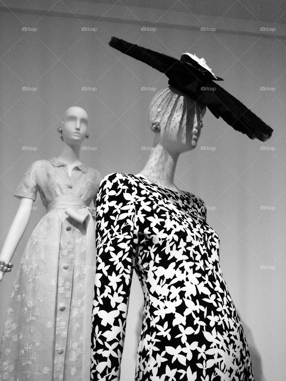 Midsection view of mannequin wearing vintage clothes.