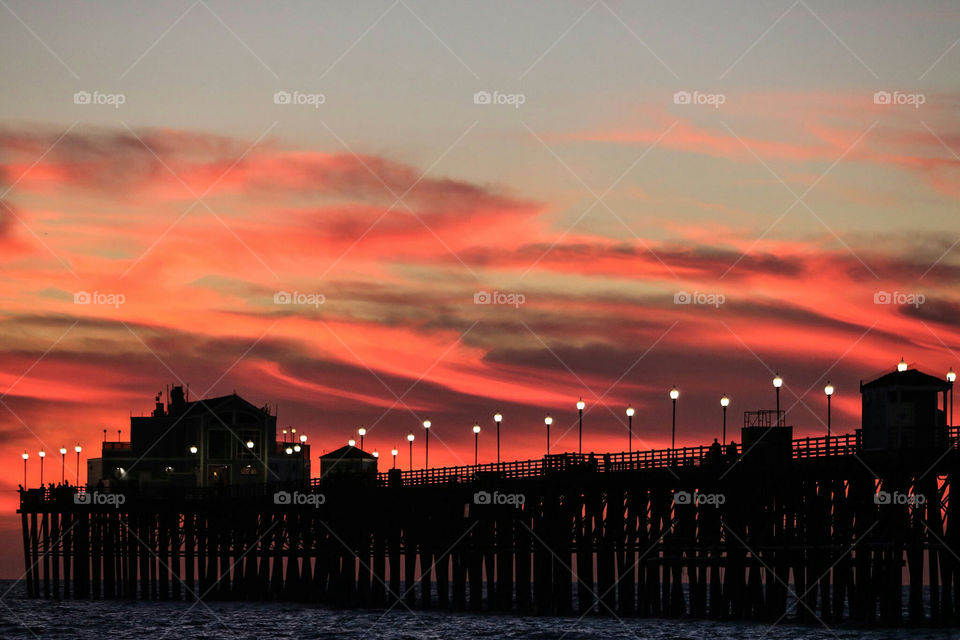 Sunset.  Oceanside, CA.