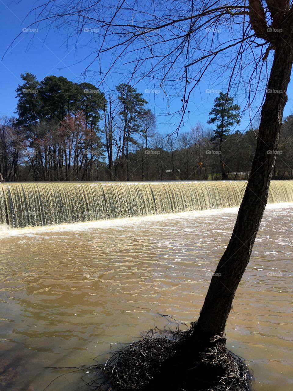 Waterfall at roadside park