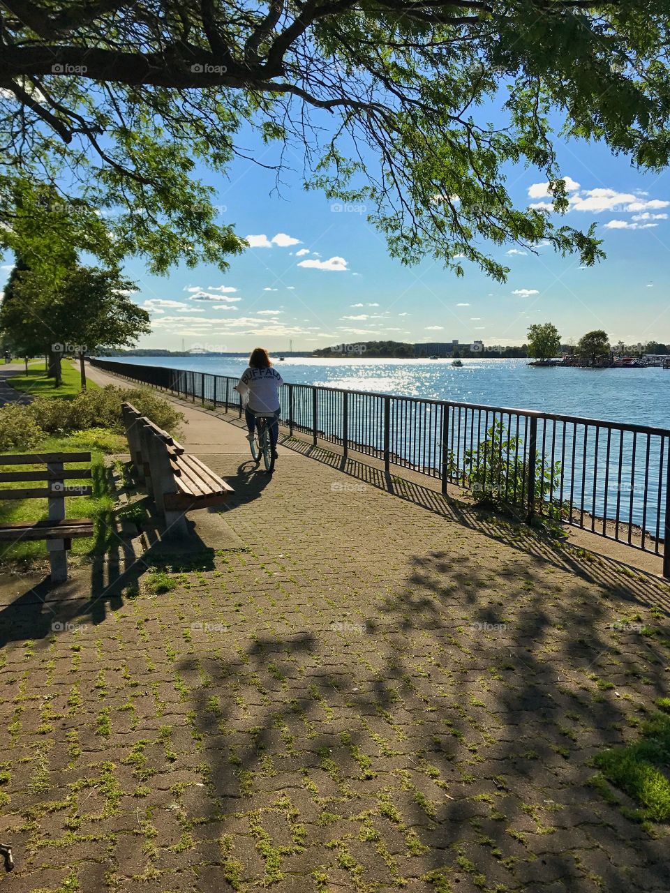 Biking along the niagara river