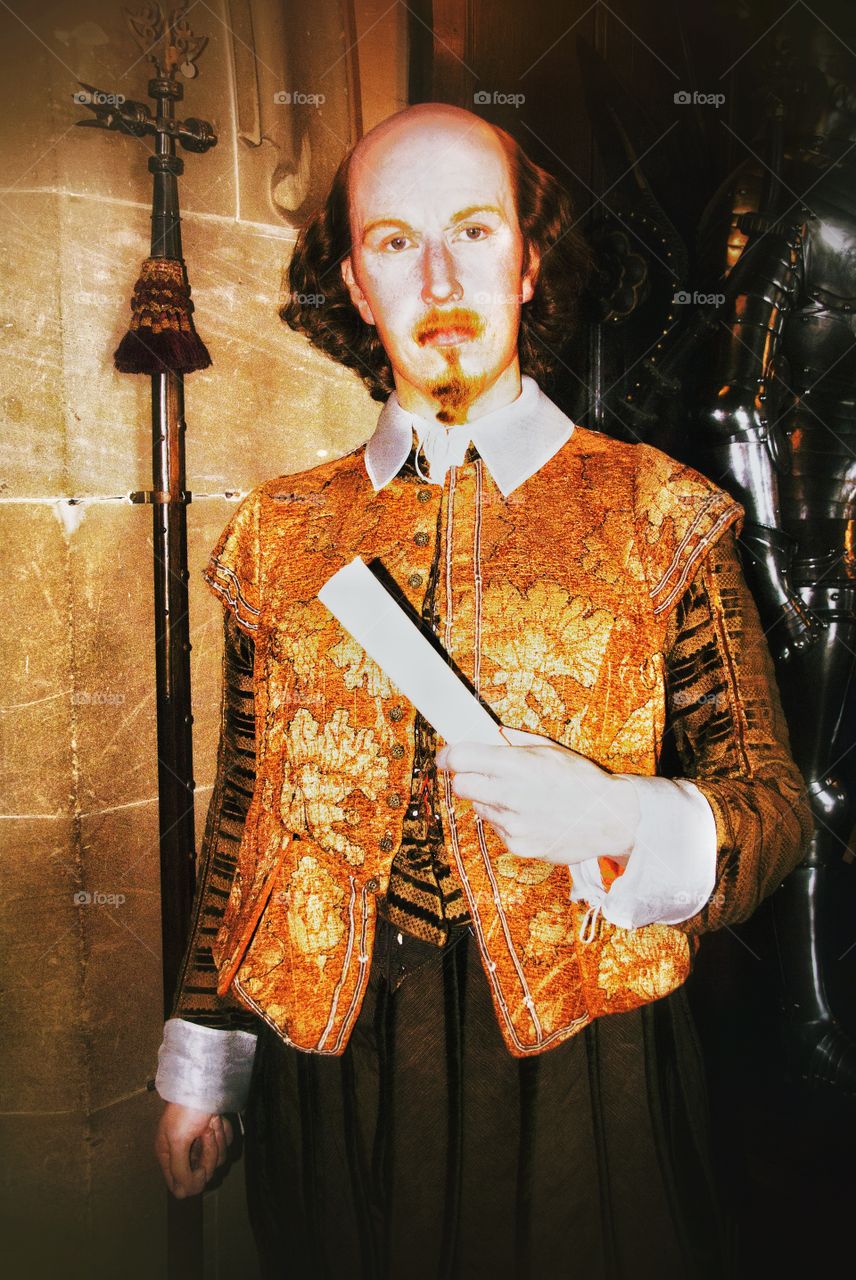 Shakespeare. Waxwork of William Shakespeare 