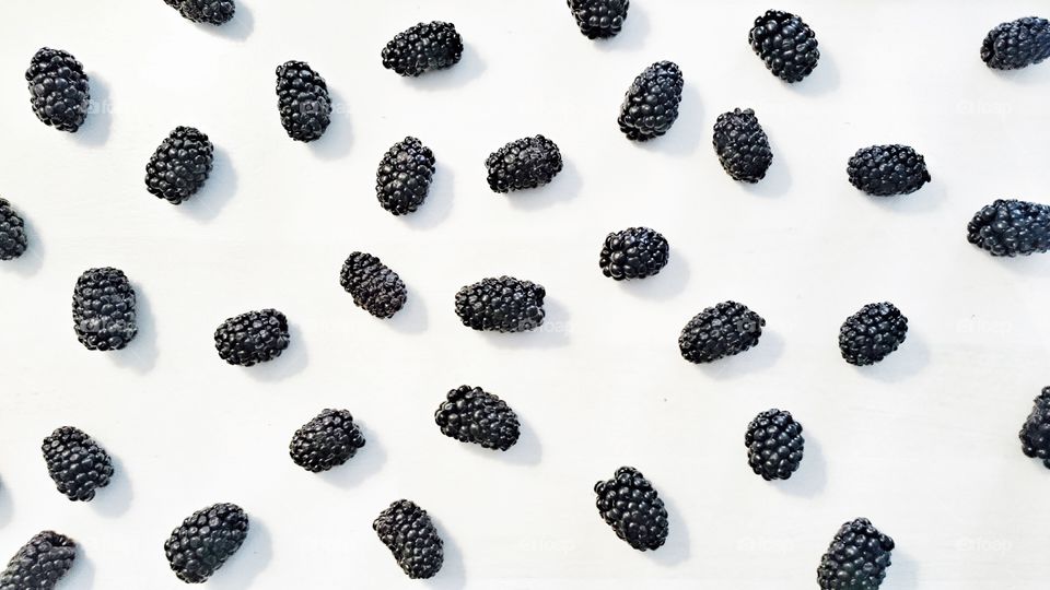 Berries on white table