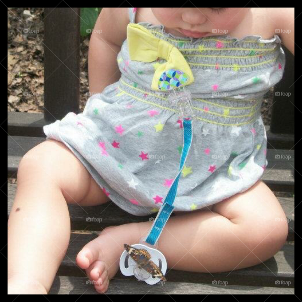 When my daughter was about a yr and a half and a butterfly landed on her pacifier