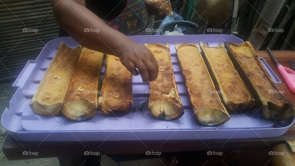 Manufacturing Curry pastry contains up in bamboo cut, design from thailand