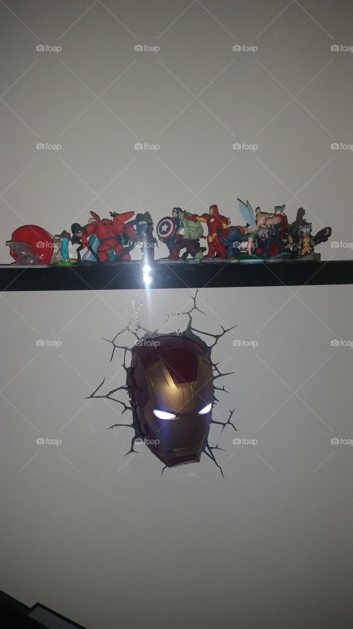 ironman. my ironman mask and disney infinity collection