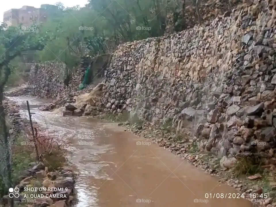 Glory be to God, the magnificent and picturesque view and the natural green trees are a view that is nothing more wonderful than it