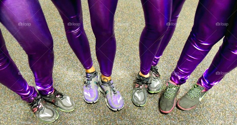 Zumba time in a purple way!. Zumba time with sports shoes