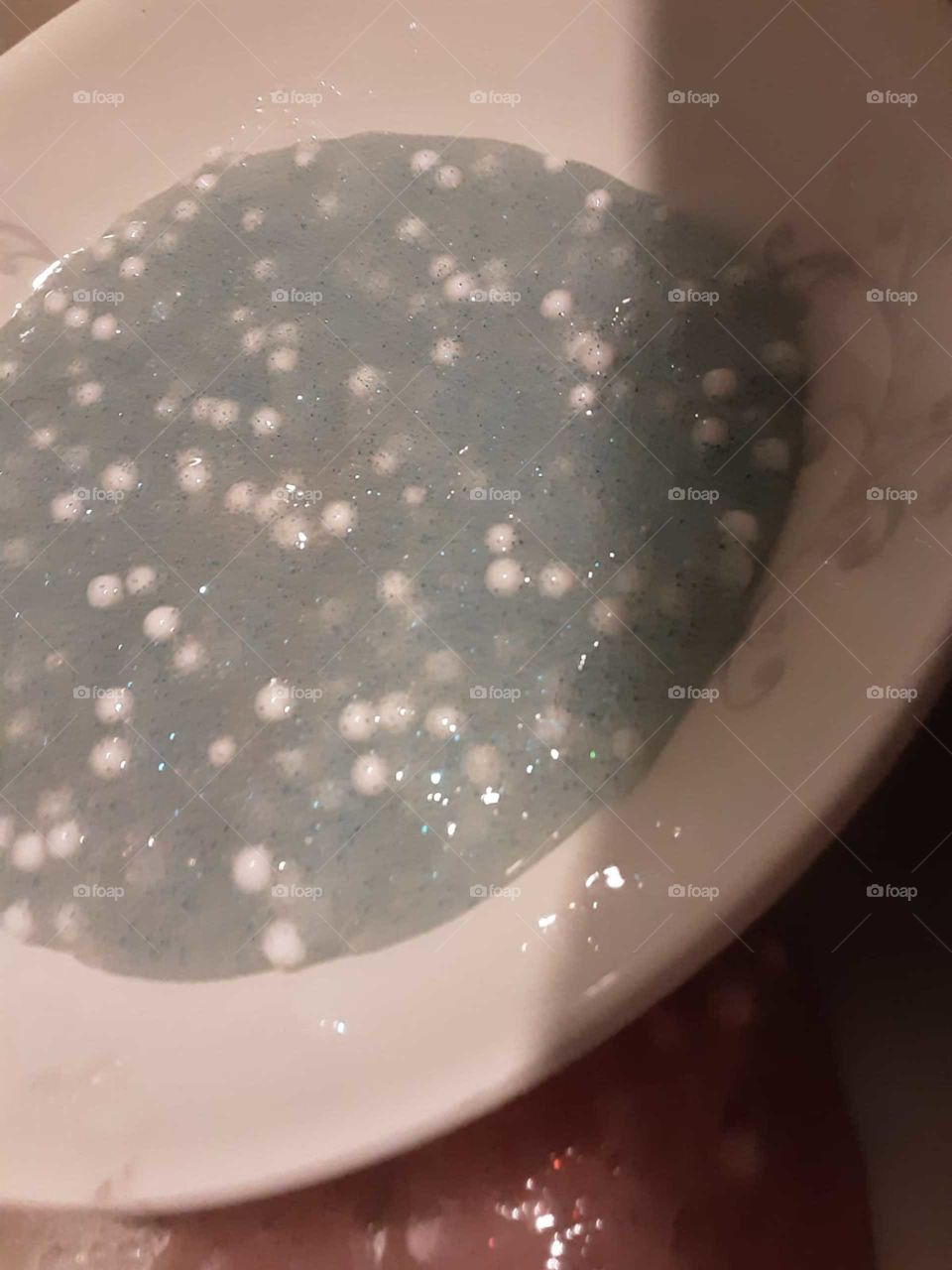 Blue, crystal, decorative, DIY slime 💙