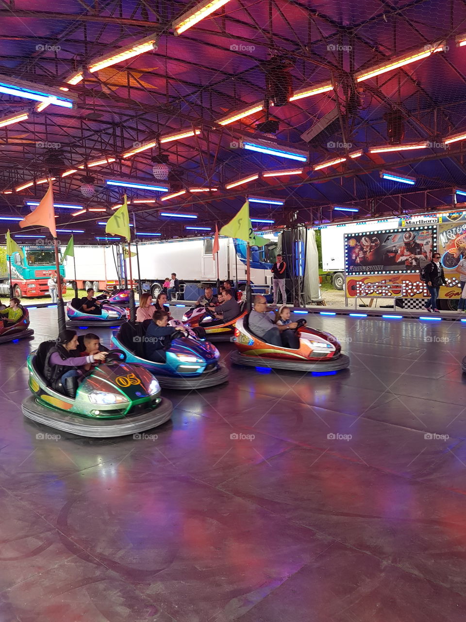 electric car in amusement park