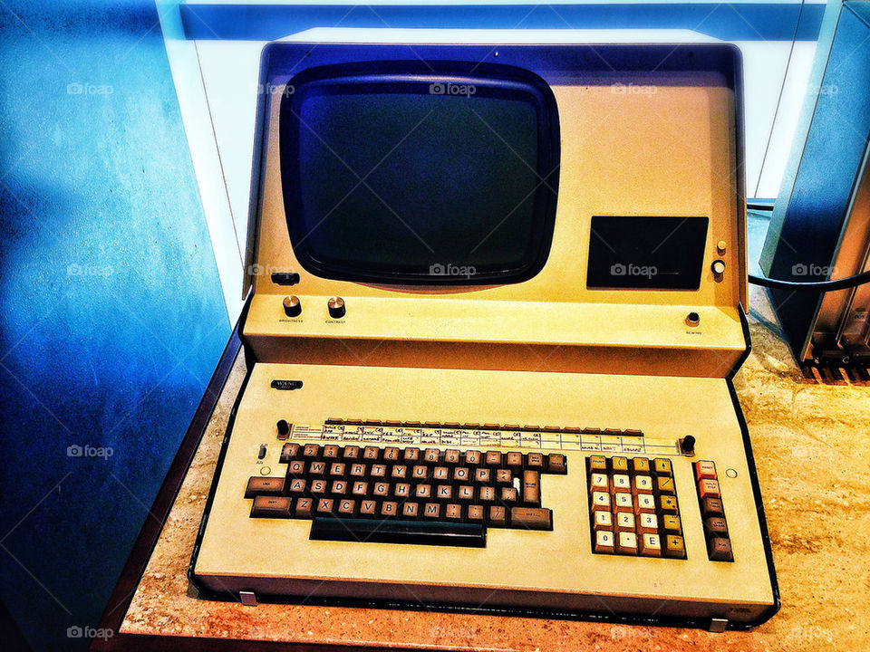 Old 1980s vintage personal computer