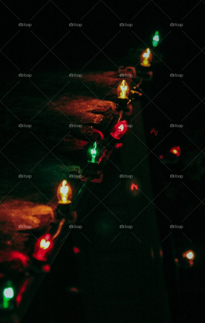 Frozen light at night