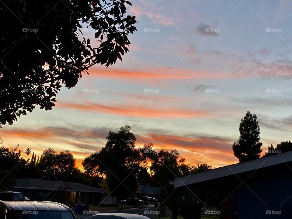 Beautiful sunset in Los Angeles California 