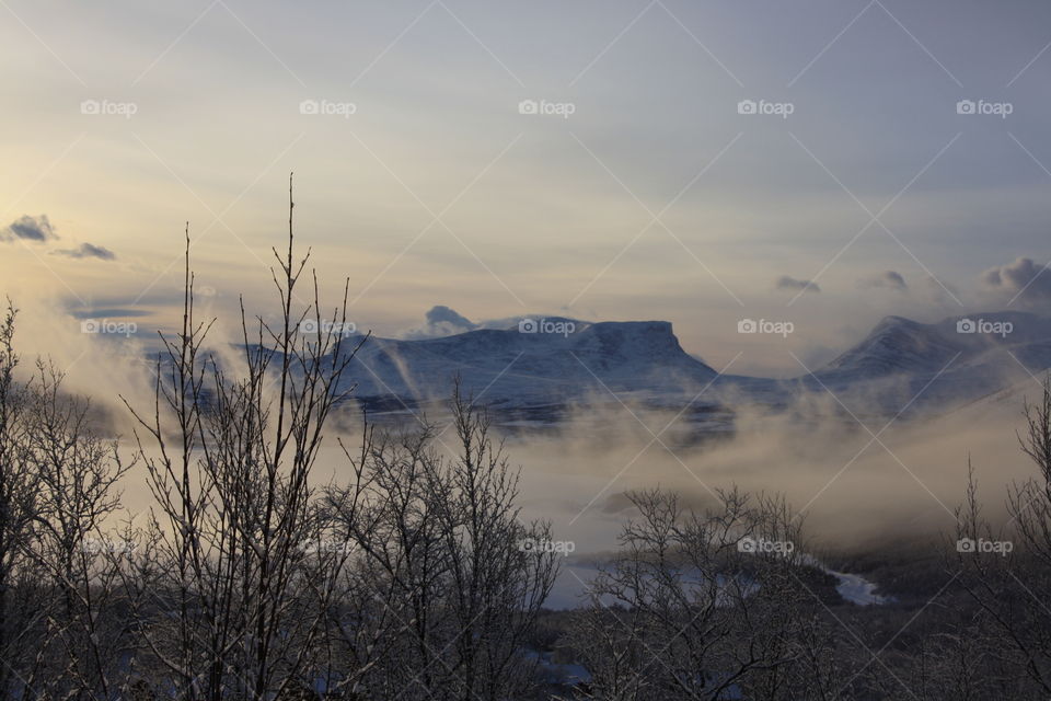 Winter mountain landscapes