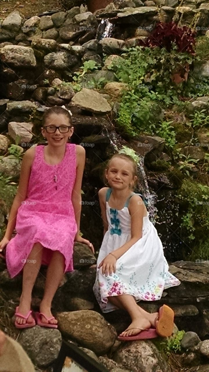 my beautiful daughters. at my friends wedding