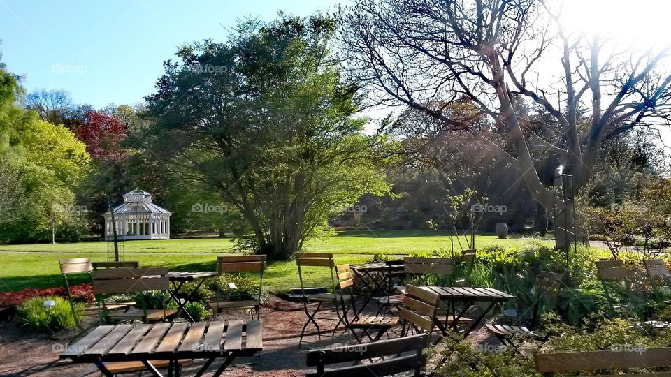 Restaurant in the bothanical garden