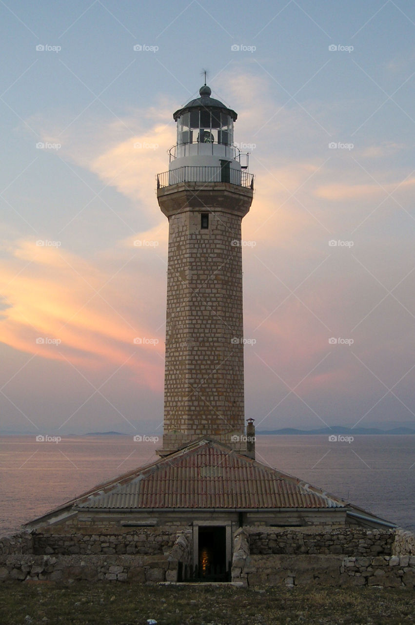 Lighthouse on sunset