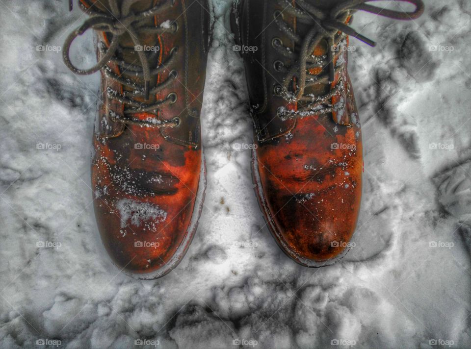 shoes in the snow