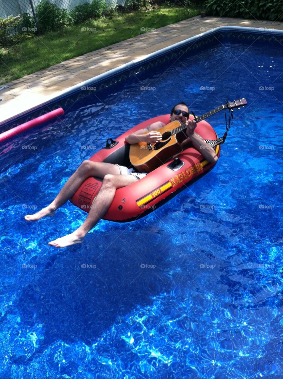 Floating guitar boy
