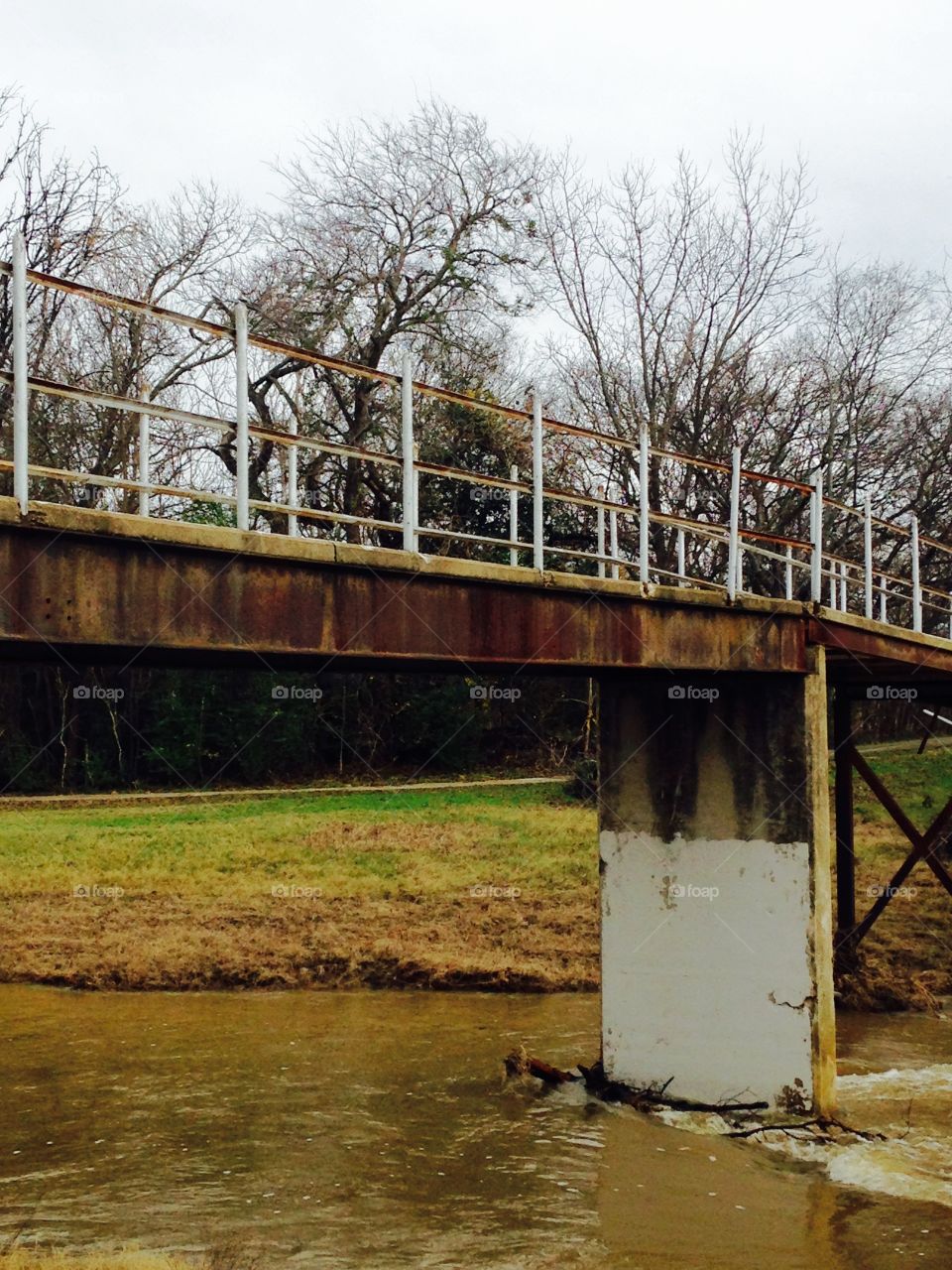 Abandoned bridge in Cleburne, Texas. 