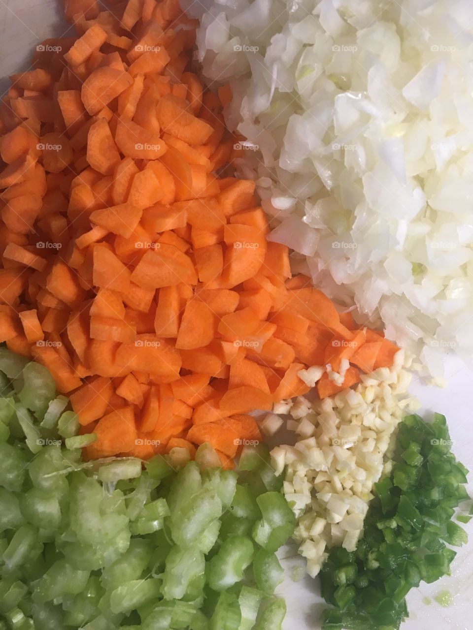 Chopped vegetables 