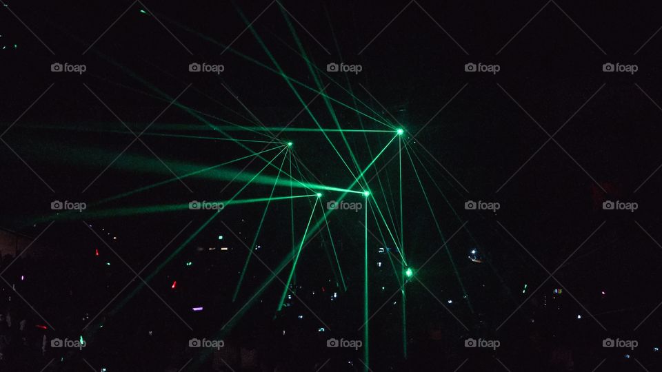 Laser lights getting the crowd hyped up for the Newsboys! 