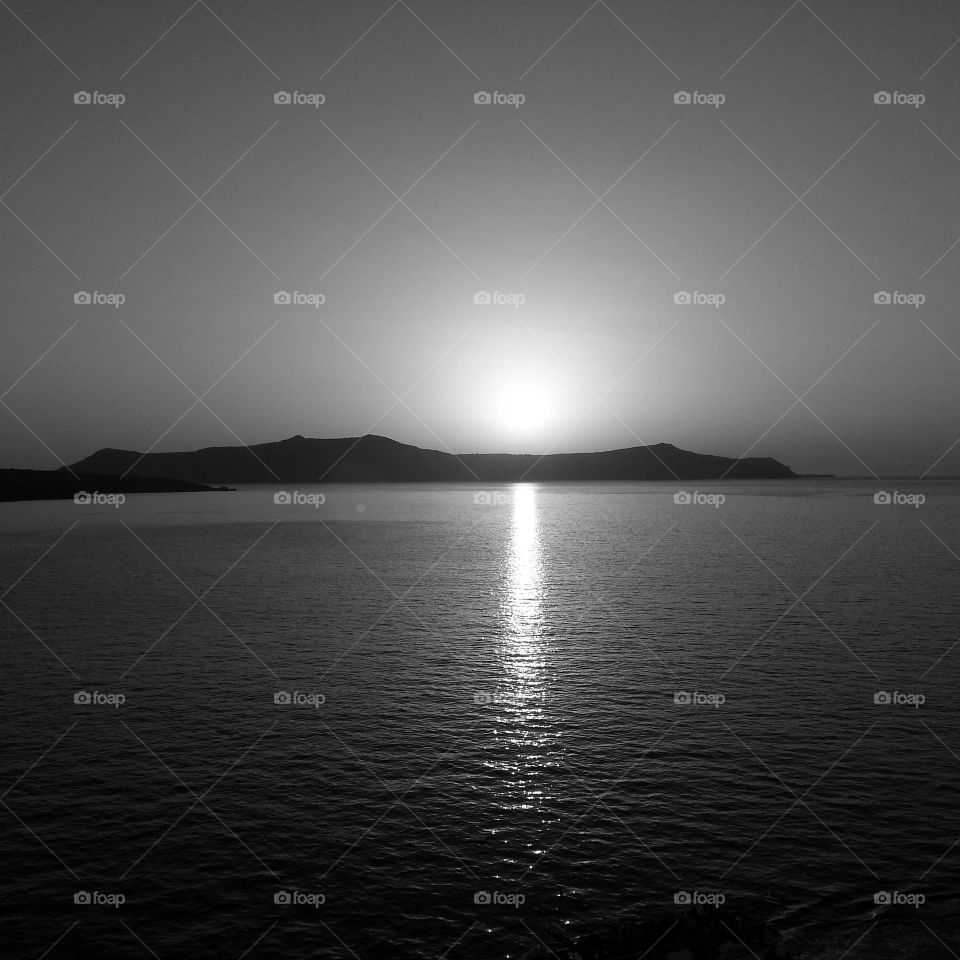 Sunset in Santorini Greece