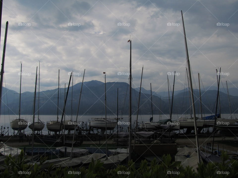 boot port Italy garda lake