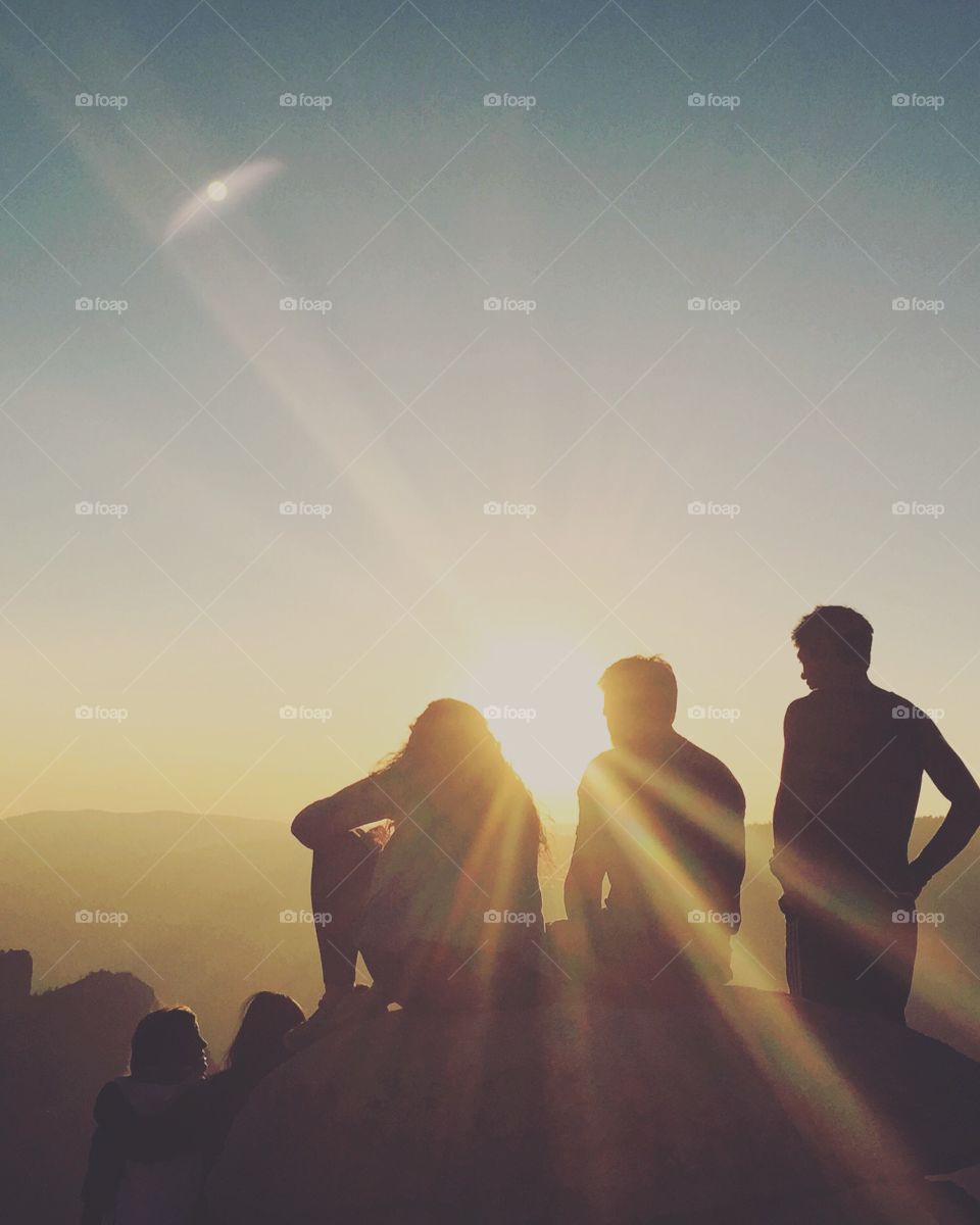 Yosemite sunset with friends