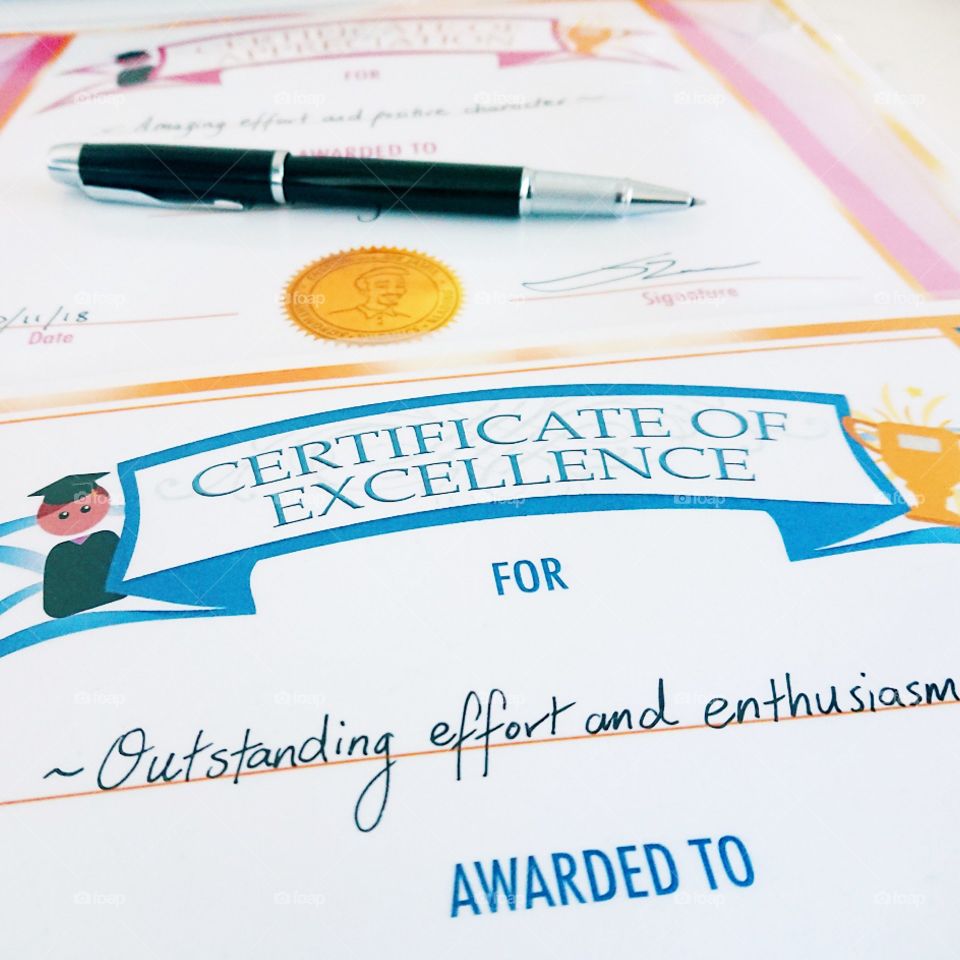 Awards and Certificates of excellence