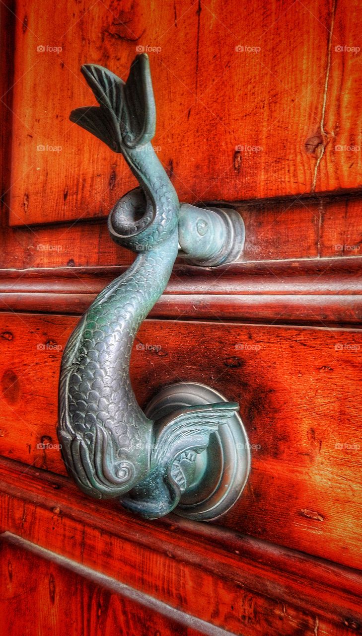 Close up of door knob
